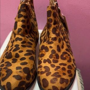 Leopard Print Ankle Boots